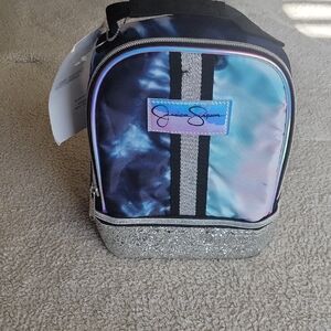 🌞Jessica Simpson Blue  Lunch Bag with Glitter Base - NWT